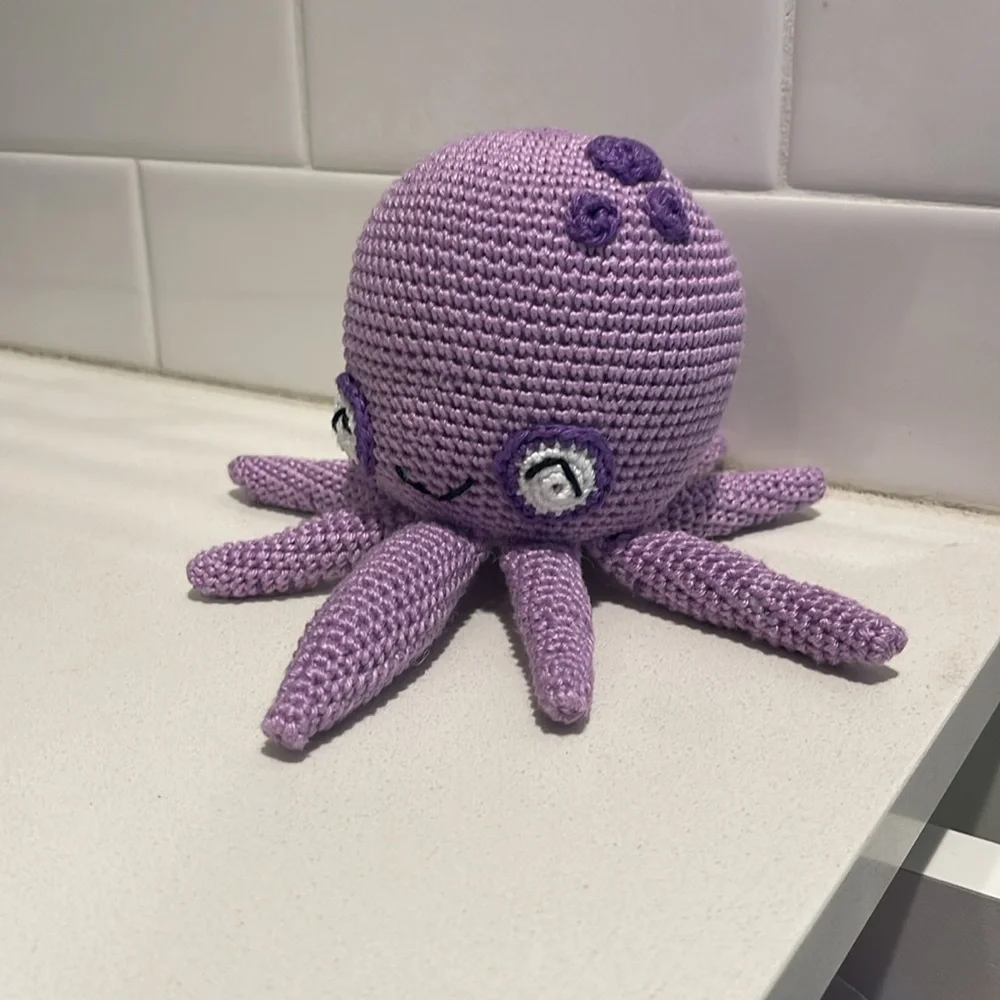 Hand Crafted Octopus 🐙 Amigurumi Crochet Doll Toy Figure Ocean Sea Water - Picture 2 of 12